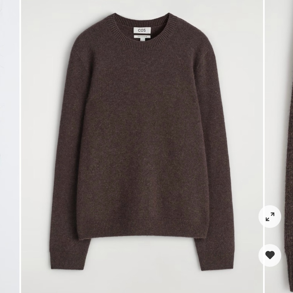 COS 100% CASHMERE CREW-NECK SWEATER M